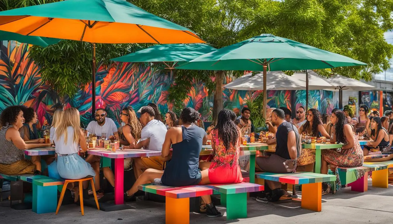 outdoor dining in wynwood